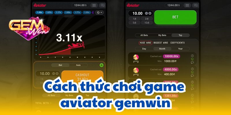 aviator gemwin 2 Cách thức chơi game aviator gemwin